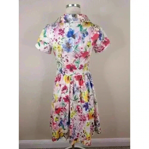 Myrtlewood of California Floral Fit Flare Dress Retro Colorful Cottagecore - Picture 8 of 10